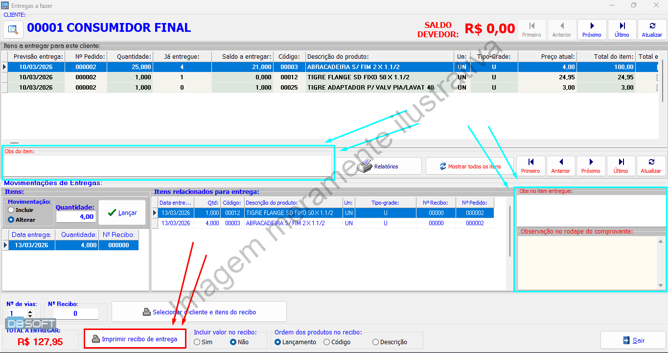 Finalizando a entrega.
